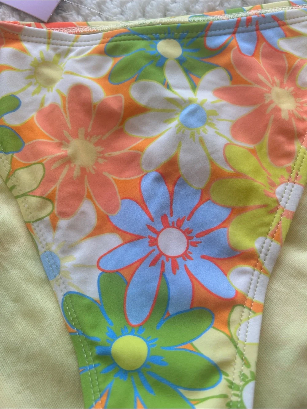 wild fable Yellow Multi Floral Tie-Side Bikini Bottom